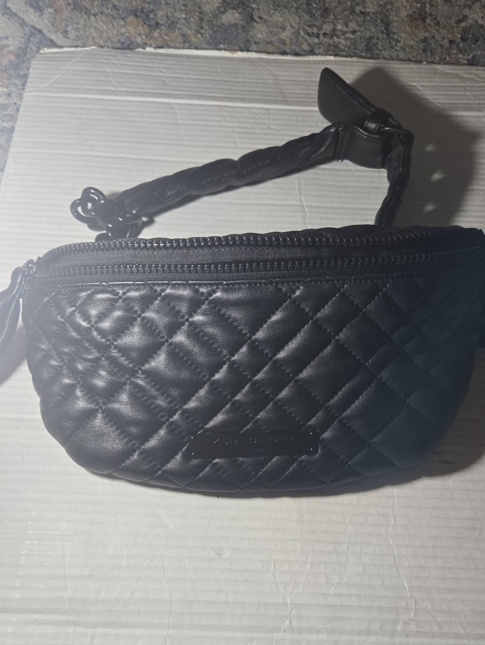 Kurt  Geiger Quilted Black Crossbody Belt Bag - Designer Style